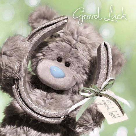3D Holographic Good Luck Me to You Bear Card £2.99